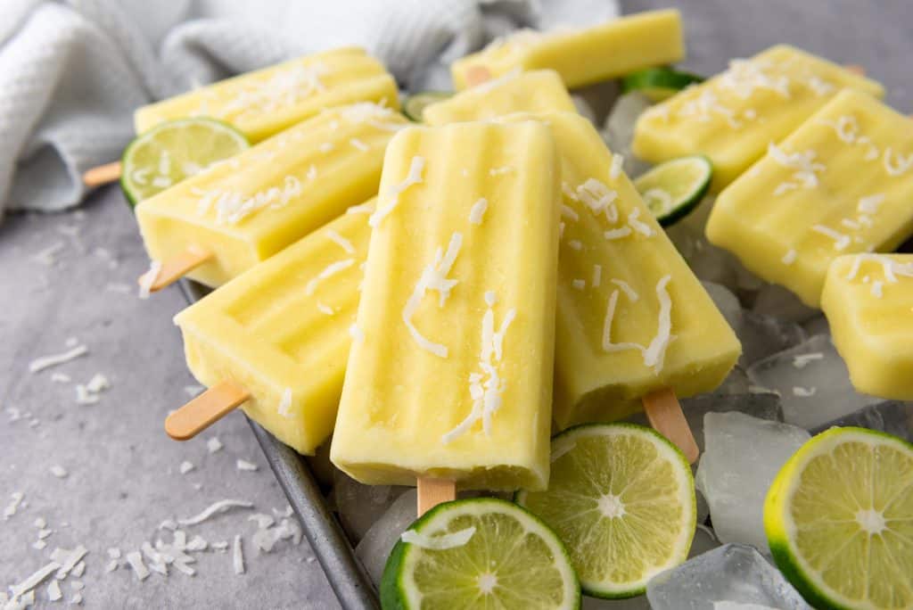 Pineapple Coconut Lime Popsicles 